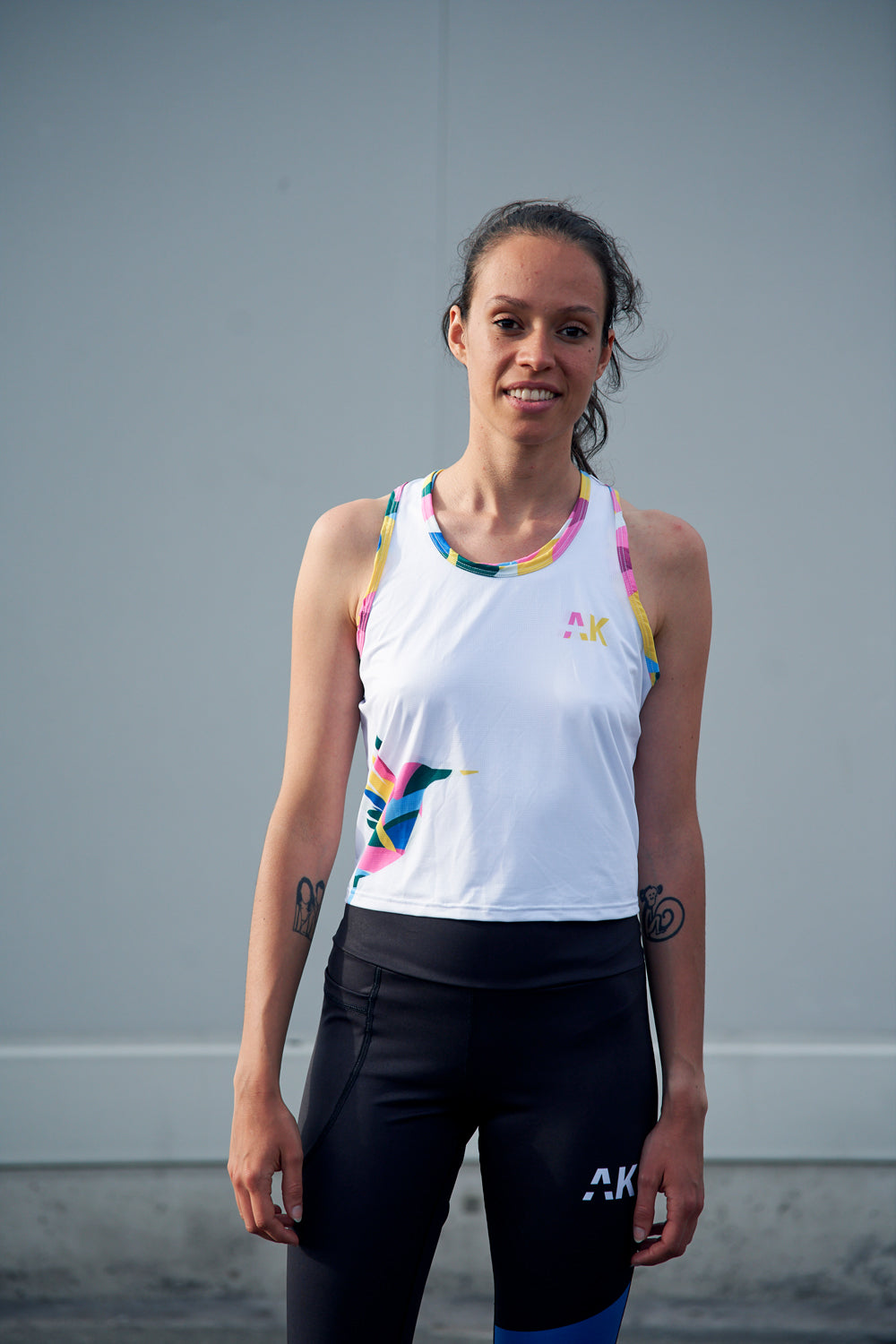 Crop Top Laure - Blanc / Imprimé Matisse