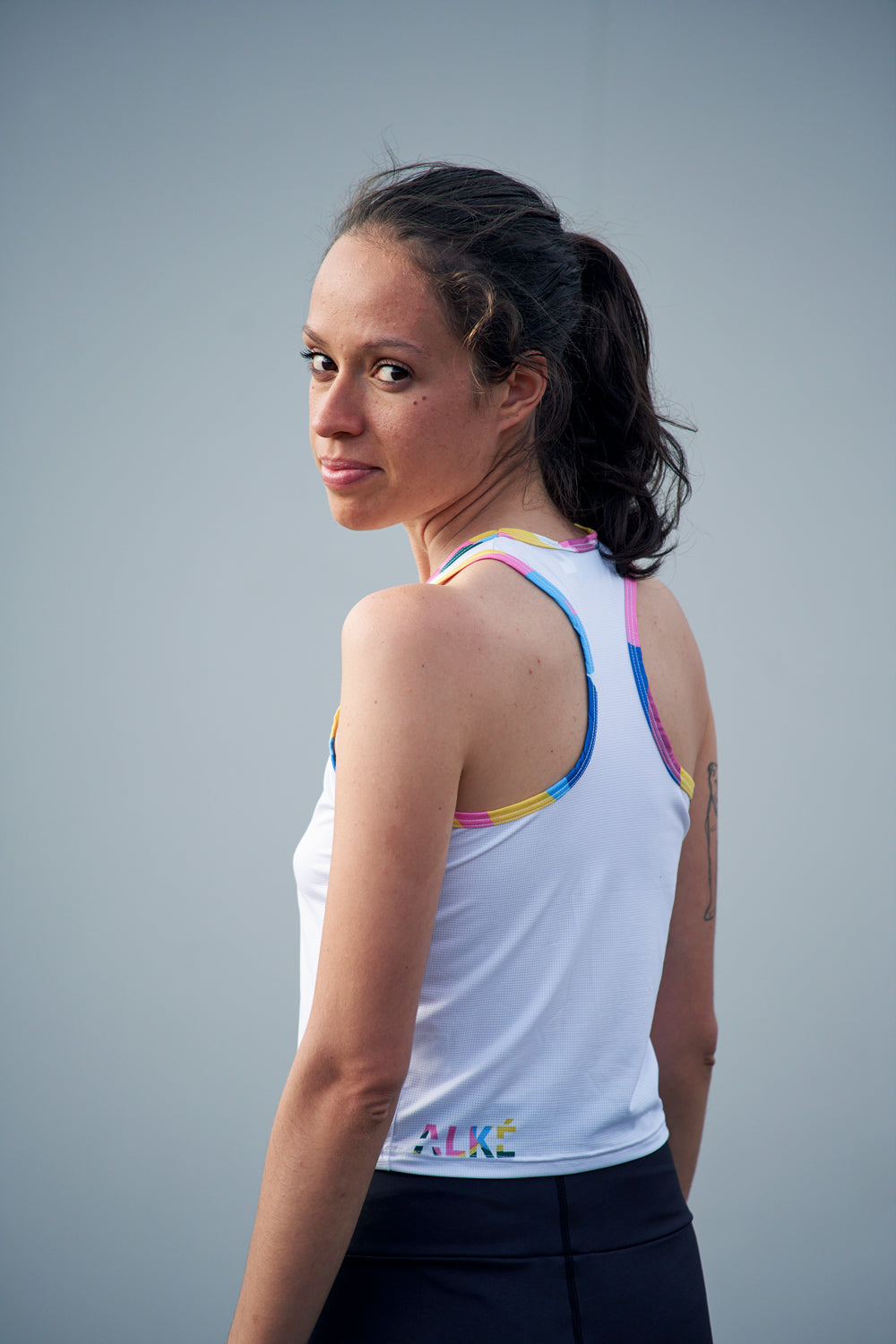 Crop Top Laure - Blanc / Imprimé Matisse