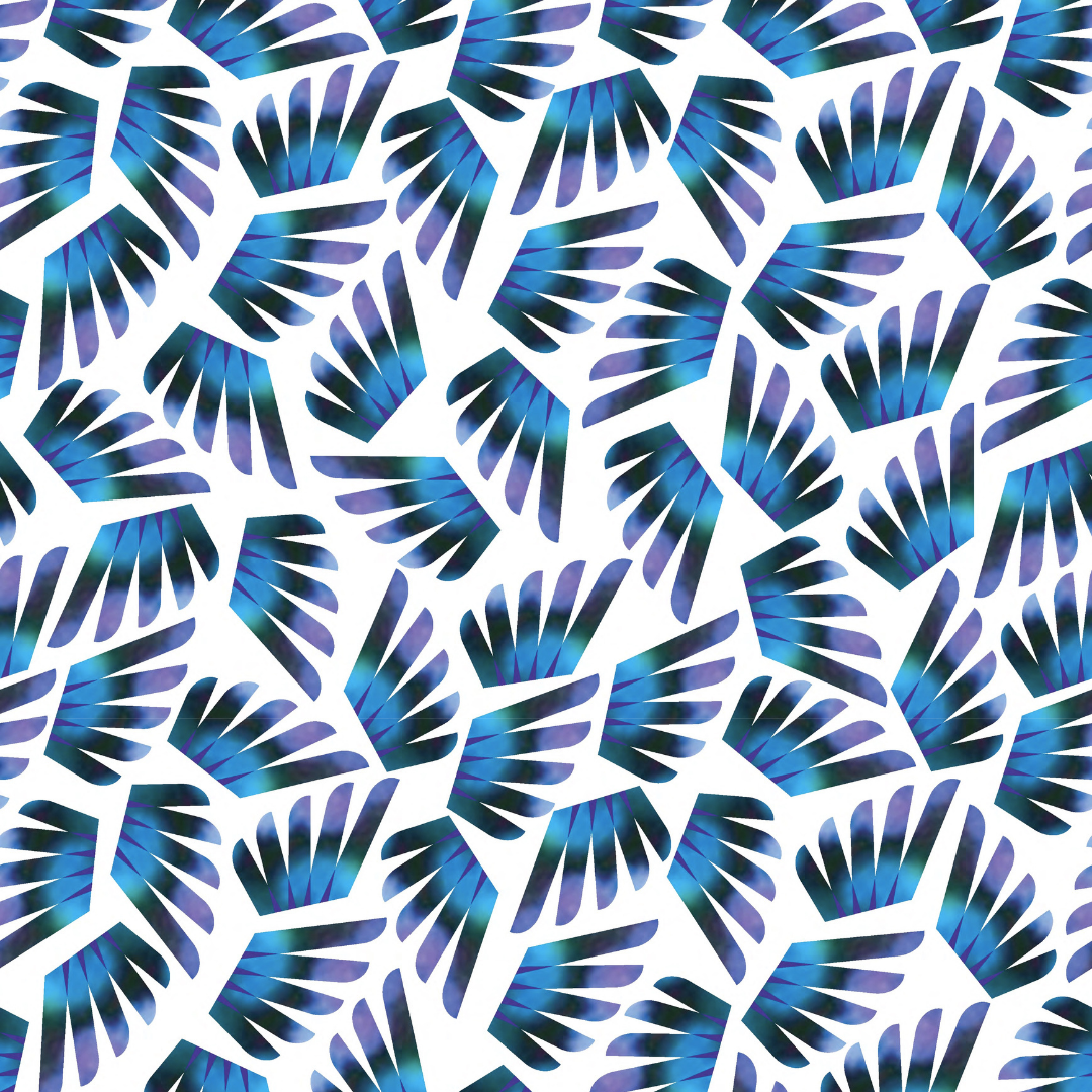 Print Ailé Bleu et Violet