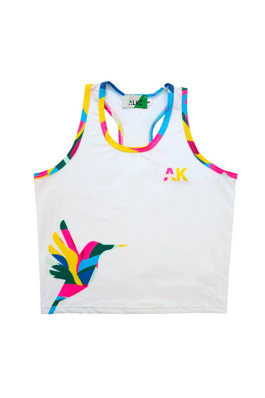 Crop Top Laure - Blanc / Imprimé Matisse