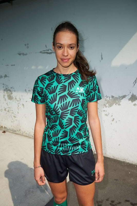 Suzanne Jersey - Black &amp; Green Wings